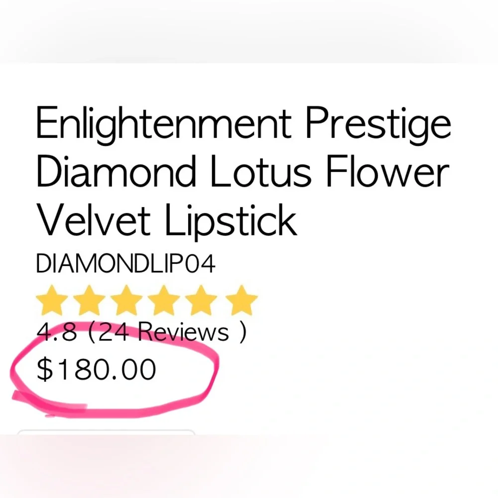 LA PRESTIGE PARIS Lipstick & Case  Lotus Flower Pink. NEW Retail $180